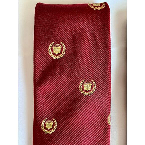 1980’s Vintage Cadillac Crest Embroidered 100% Silk Ties - Picture 2 of 5
